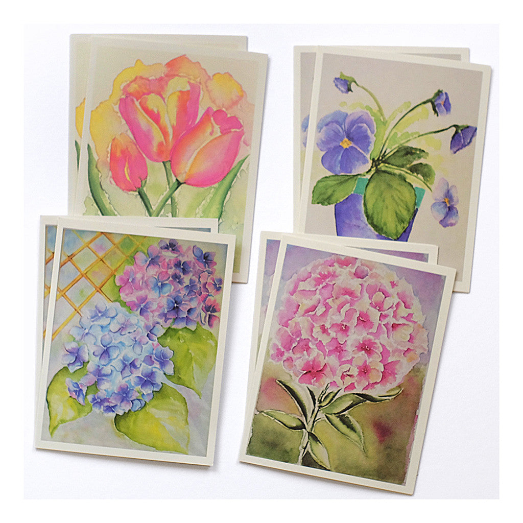 Set of 8 Floral Note Cards